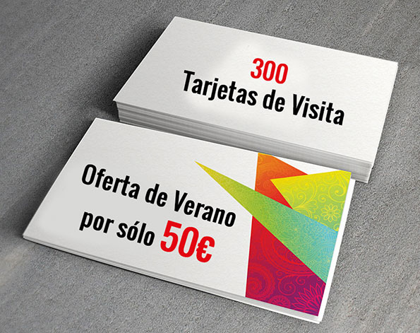 oferta tarjeta de visita verano - valencia serigrafia