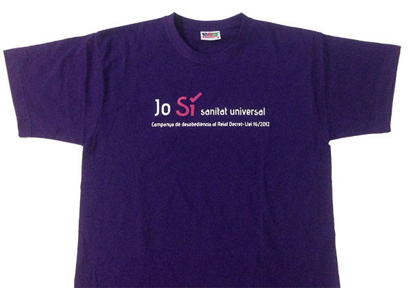 camiseta sanitat universal - valencia serigrafia