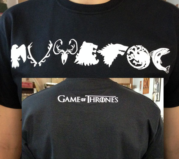 camiseta estampacion vinilo-textil juego de tronos - valencia serigrafia