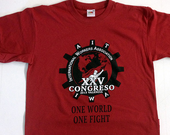 camiseta serigrafia congreso cnt - valencia serigrafia