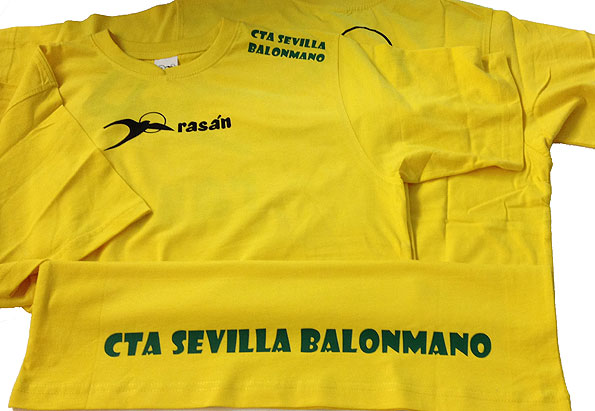 camisetas vinilo textil comite tecnico arbitros balonmano sevilla - valencia serigrafia