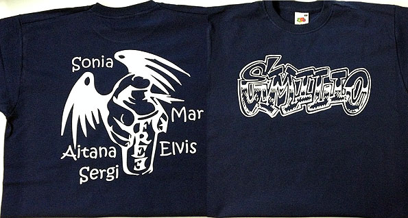 camiseta regalo estampacion vinilo graffitis - valencia serigrafia