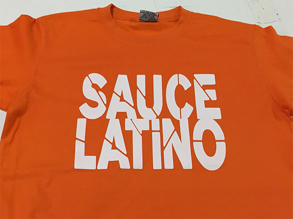 camiseta serigrafia sauce latino